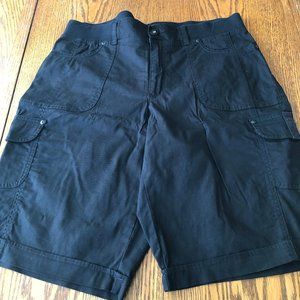 Gloria Vanderbilt Black Cargo Shorts Size 12 0031